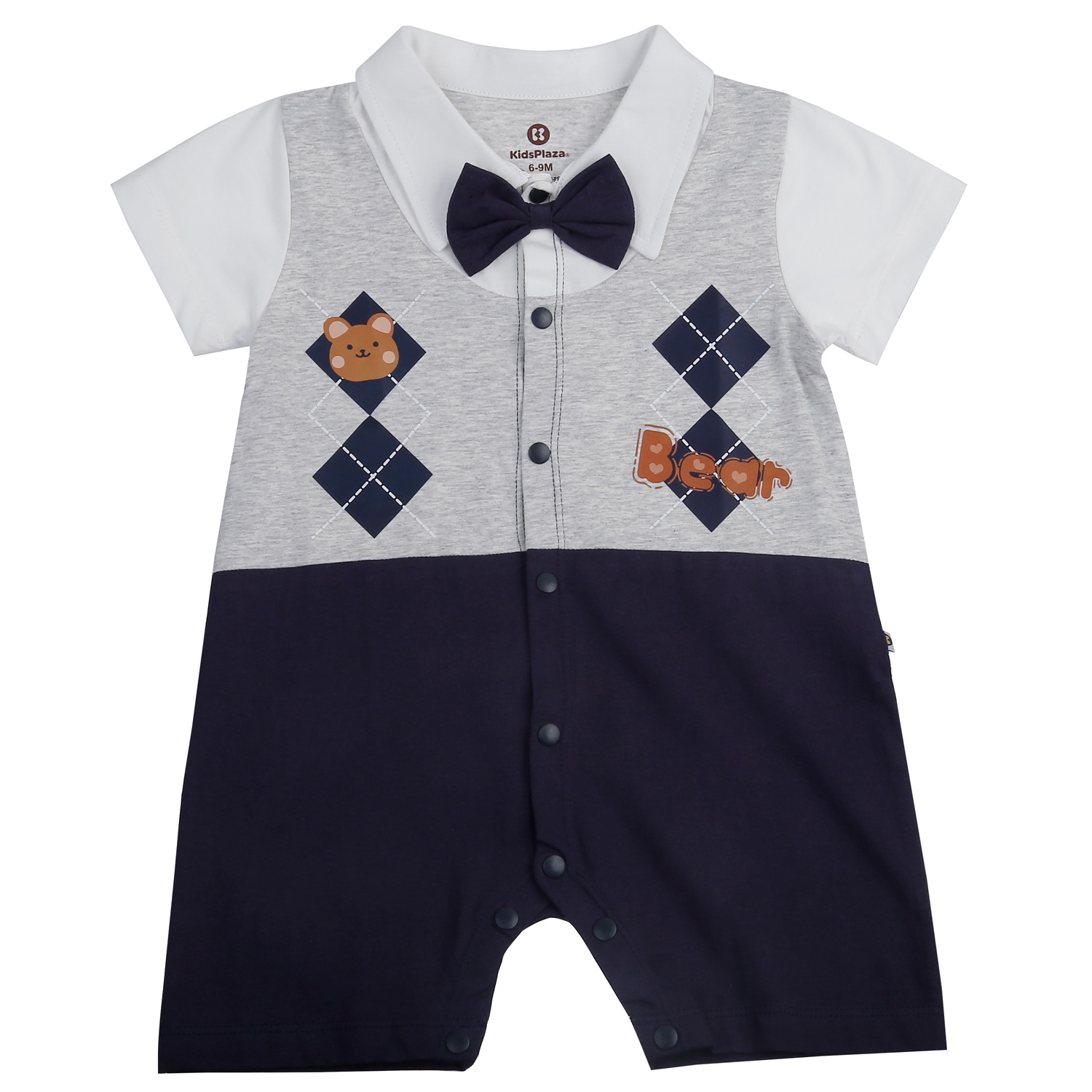 Body cộc bé trai KidsPlaza nơ bear HN25H (Xanh dương) 