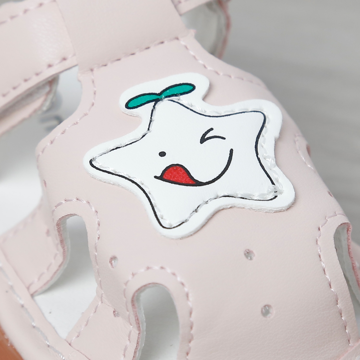 Dép sandal tập đi kèn Mamago 25MS8 hình sao (Hồng)