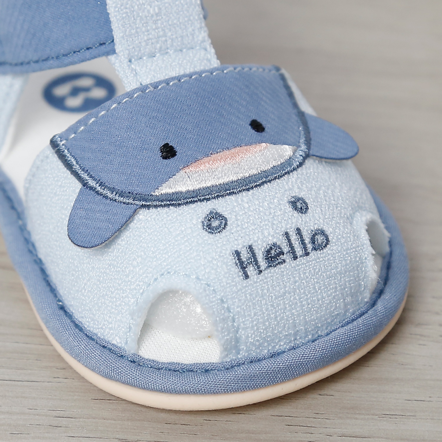  Dép sandal tập đi KidsPlaza 25K-S04 cá heo Hello (Xanh)