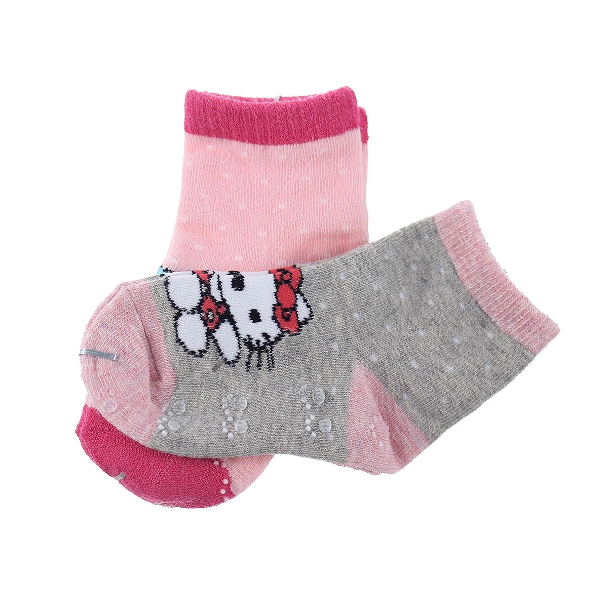 Set 2 đôi tất thời trang KidsPlaza in hình mèo Hello Kitty chống trơn 07 VH19 hình 1