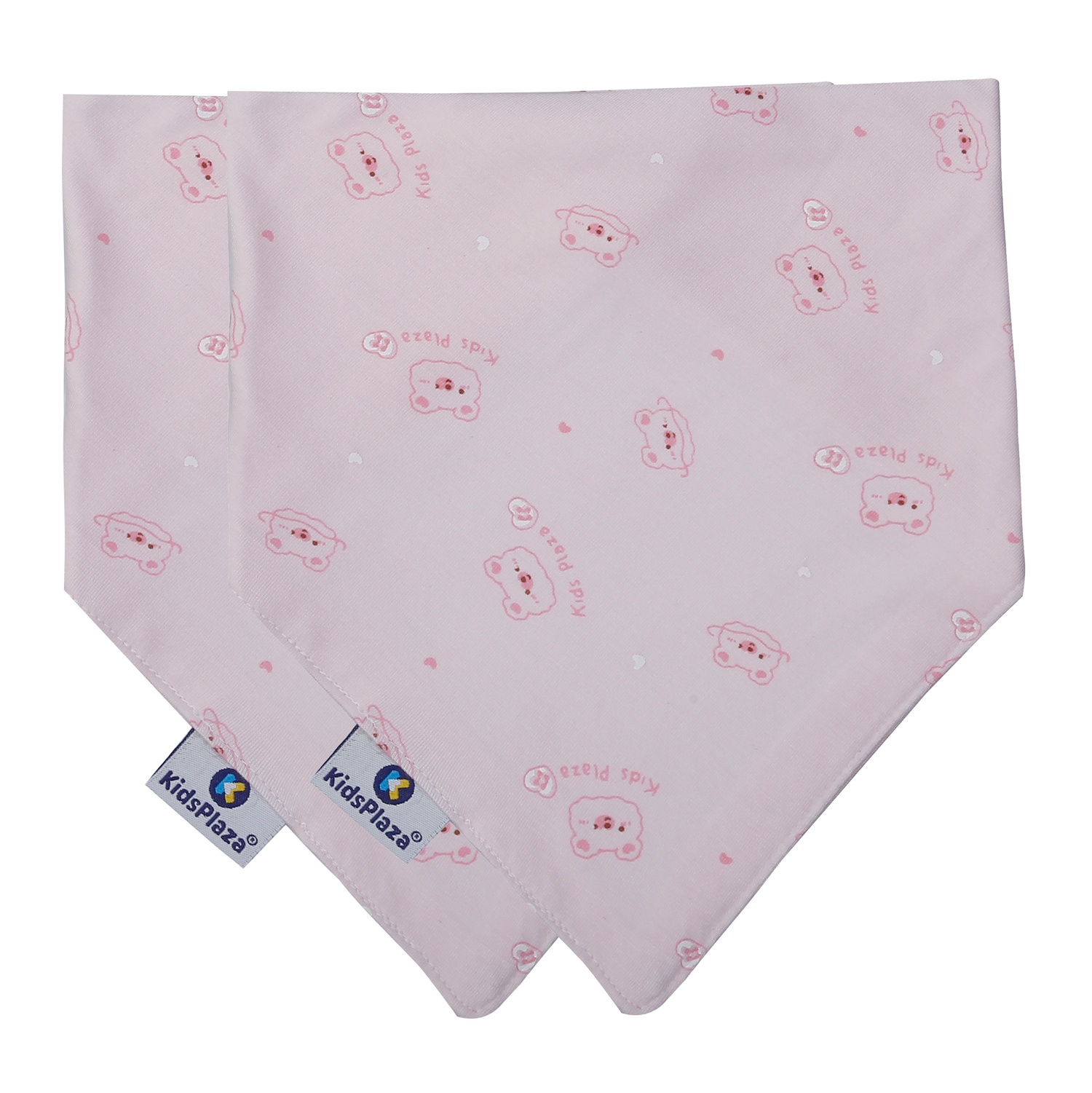 Set 2 yếm tam giác KidsPlaza TM24.8 (Hồng)