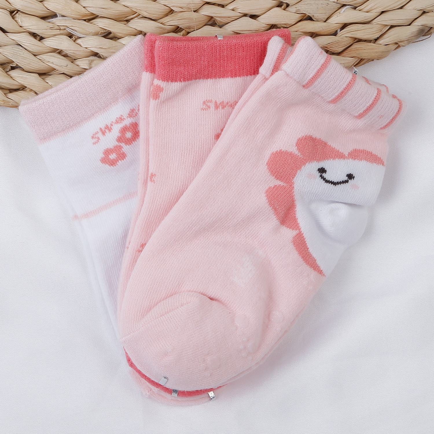 Set 3 tất bé gái KidsPlaza hoa  BH25D (Hồng) hình 2