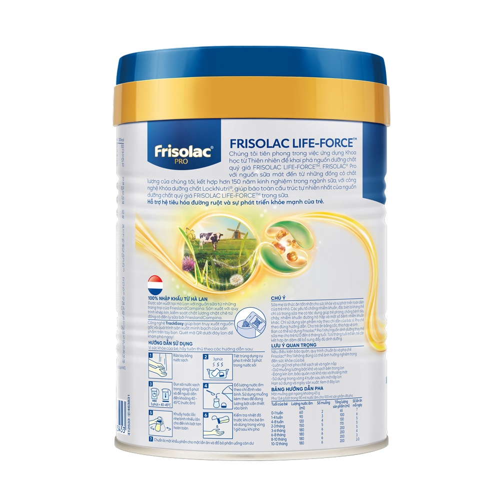 Sữa bột Frisolac Pro số 1 400g (0-12 tháng) hình 3