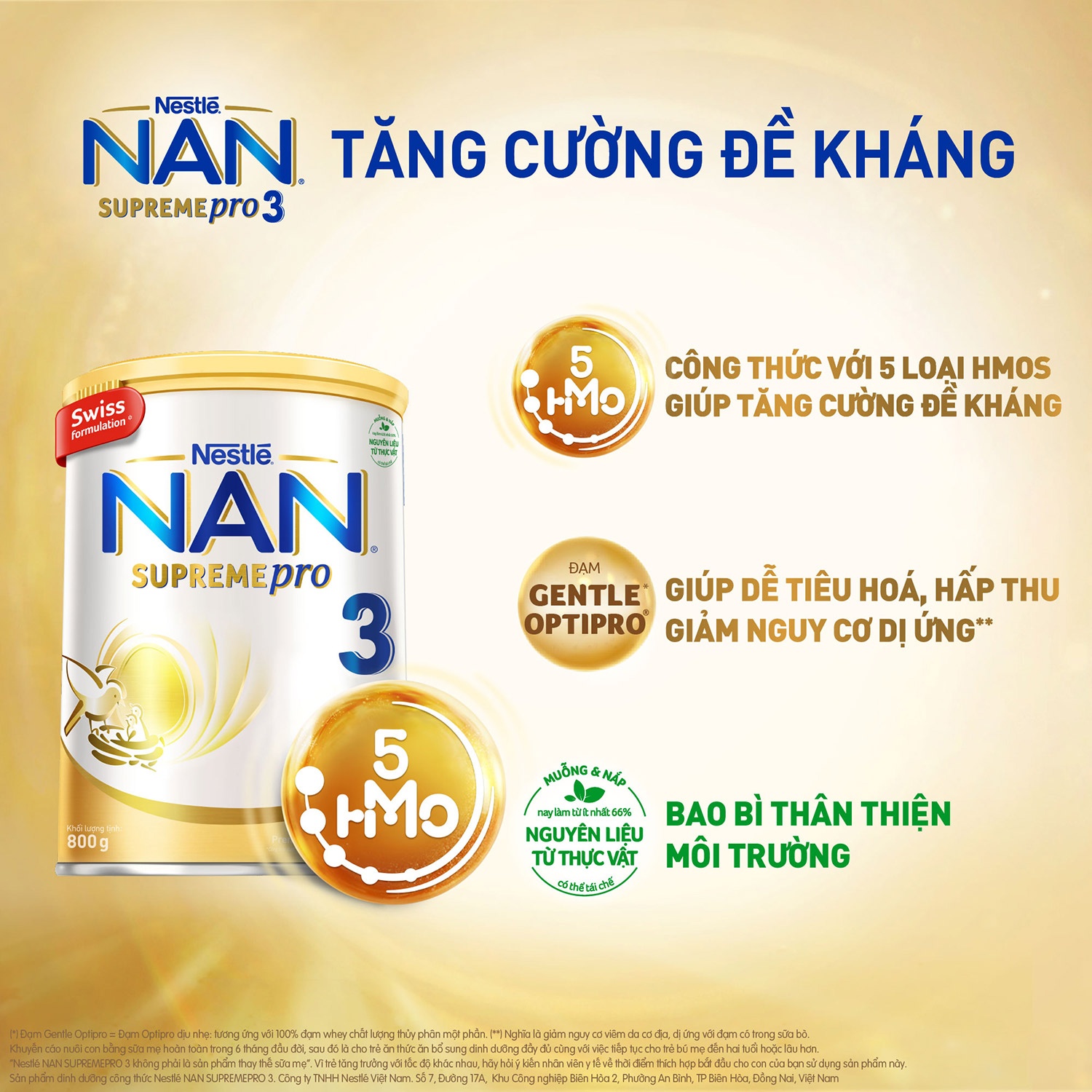 Sữa Nan Supreme Pro số 3 5-HMO 800g (2-6Y) hình 4