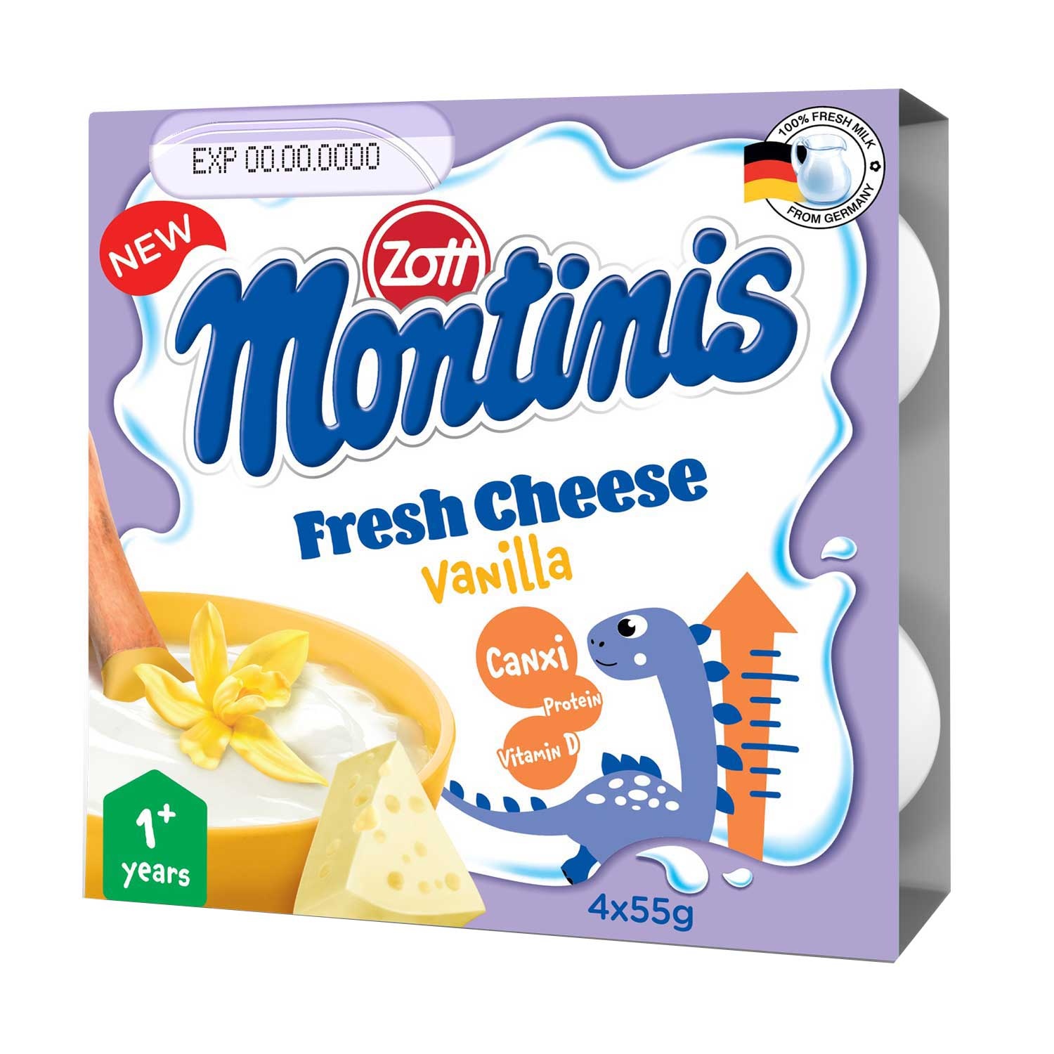 Phô mai tươi Montinis vị Vani 4x55g hình 1