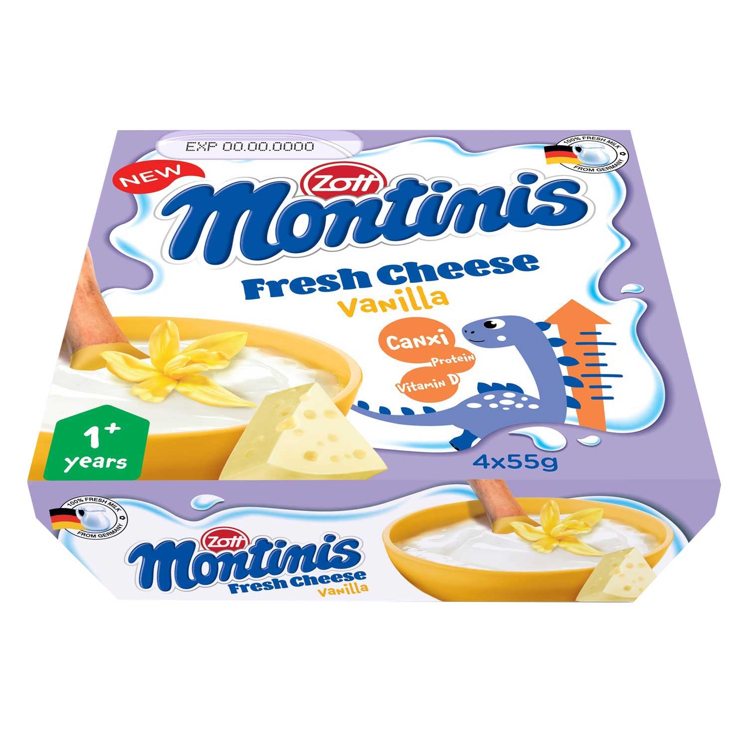 Phô mai tươi Montinis vị Vani 4x55g hình 2