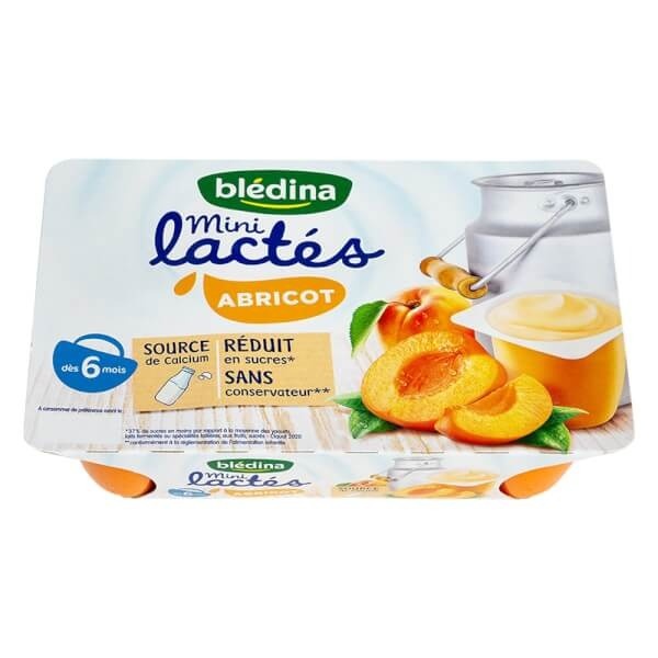 Sữa chua Bledina vị mơ 6*55g (6m+)