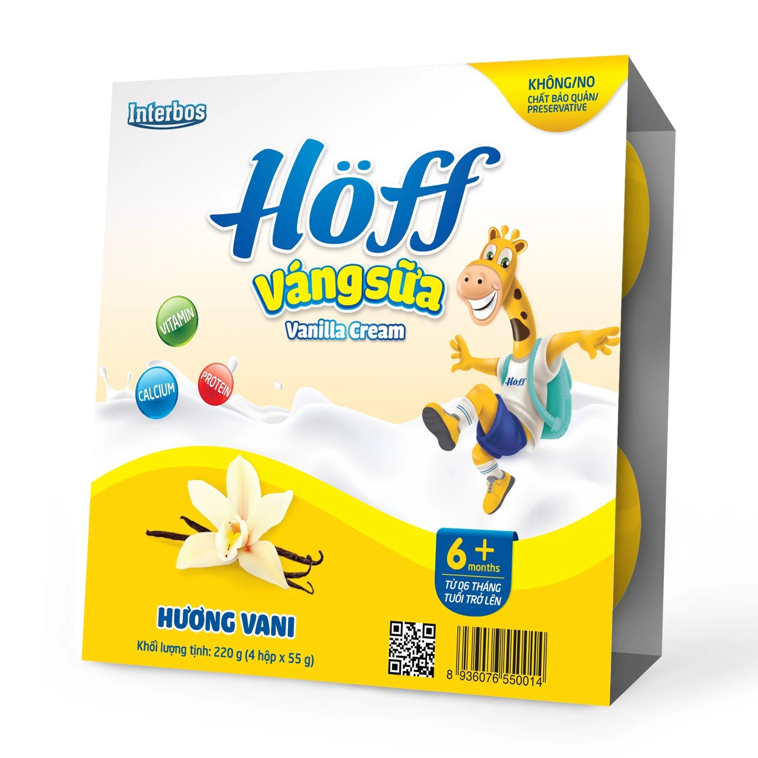 Váng sữa Hoff vị vani 4x55g hình 1