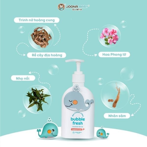 Sữa tắm gội Bubble Fresh hương Geranium 350ml