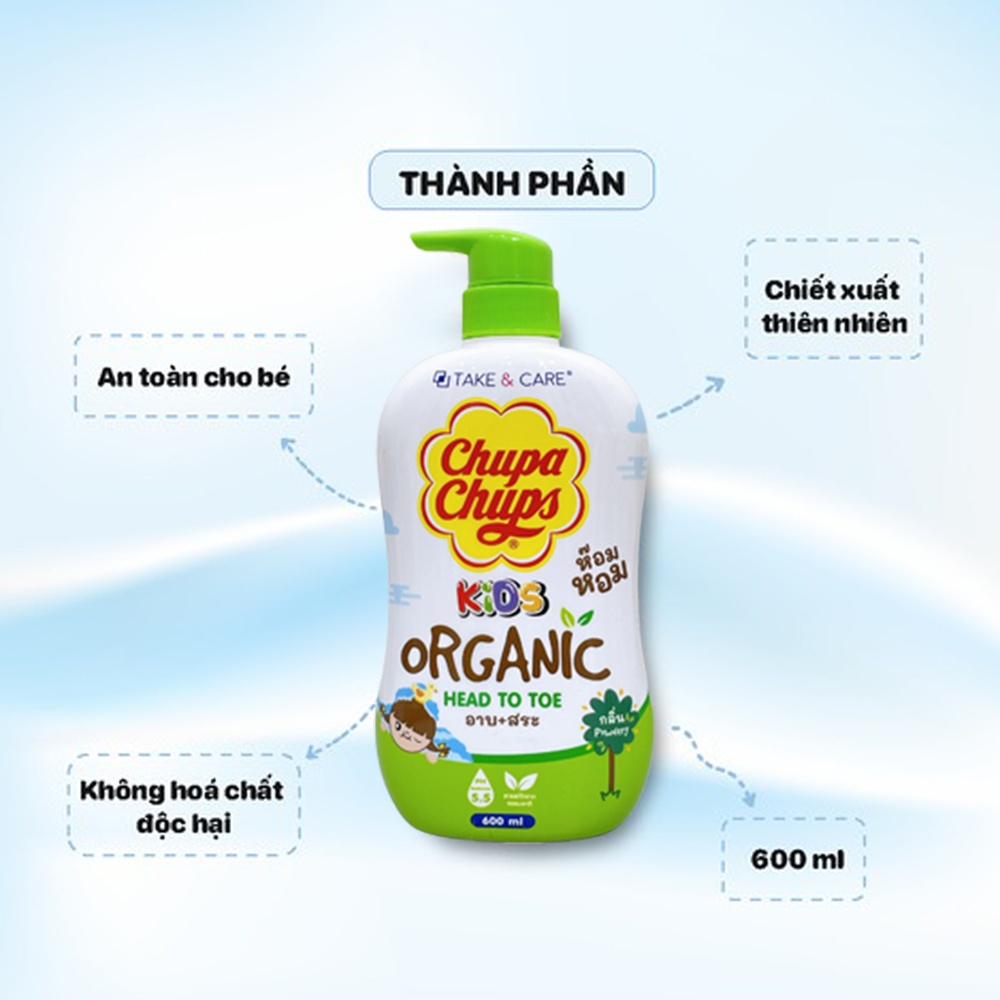 Sữa tắm gội Chuppa Chups hương phấn 600ml hình 1