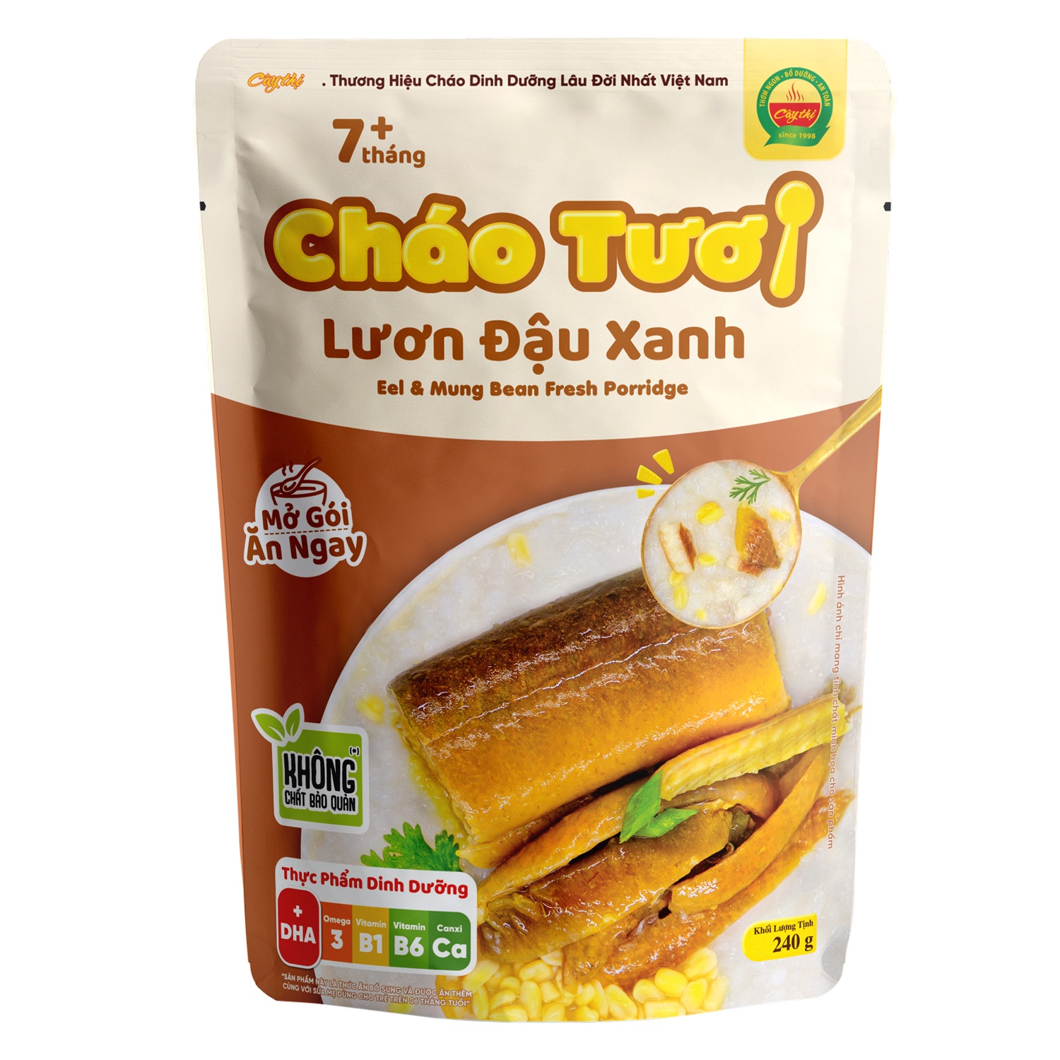 Cháo tươi Cây Thị Lươn Đậu Xanh 7M+ 260g Cháo tươi Cây Thị Lươn Đậu Xanh 240g cho bé 7M+ hình 1