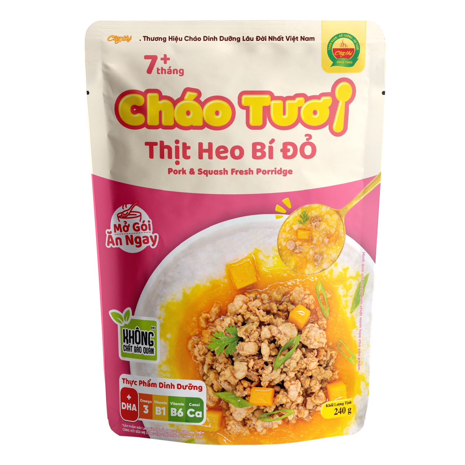 Cháo tươi Cây Thị thịt heo 7M+ 260g Cháo tươi Cây Thị thịt heo 240g cho bé 7M+ hình 1