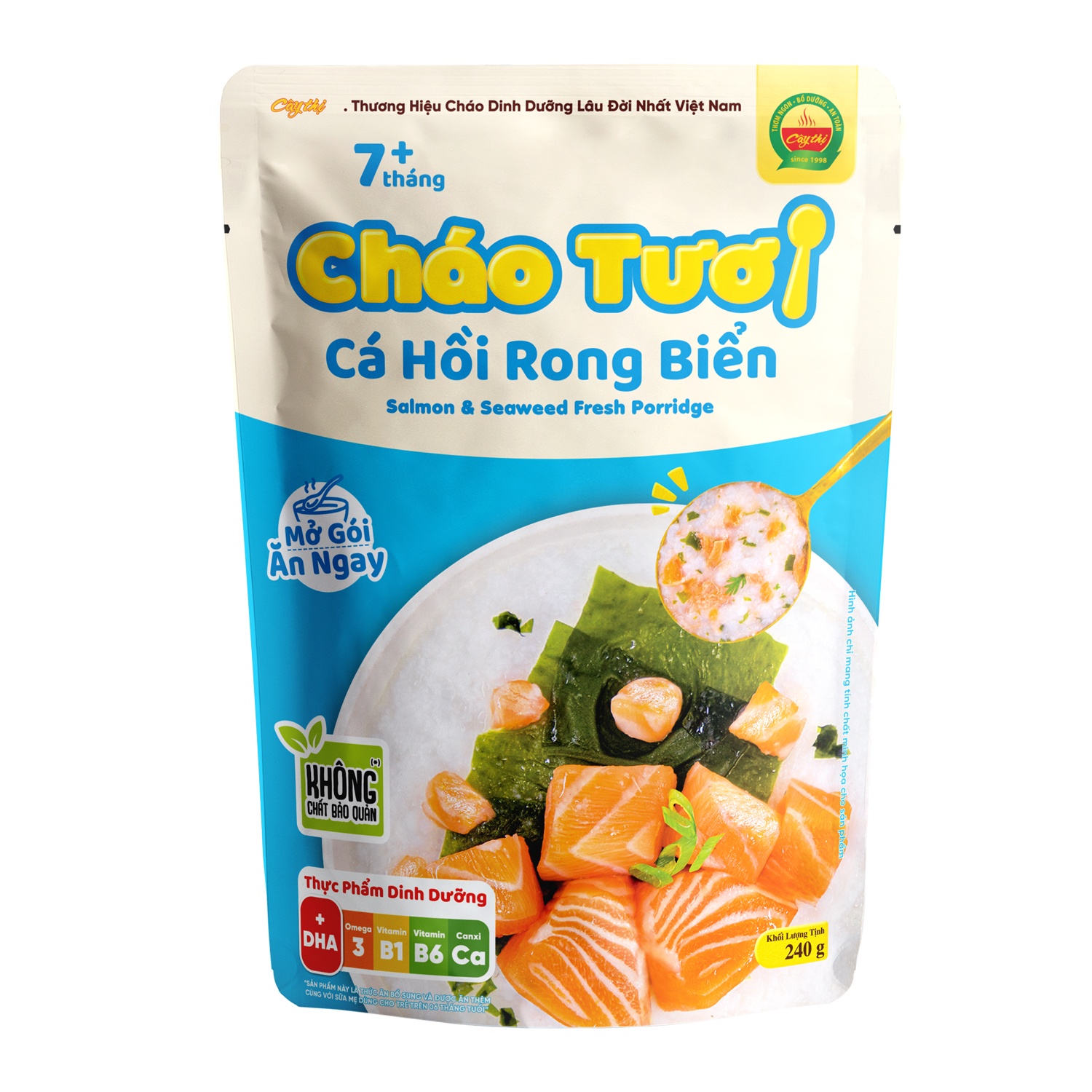 Cháo tươi Cây Thị vị cá hồi 260g Cháo tươi Cây Thị vị cá hồi 240g cho bé 7M+ hình 1
